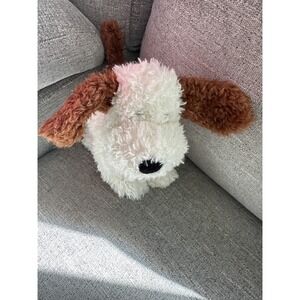 Vintage Jellycat Dog Puppy Plush‎ Toy Brown White Fluffy Stuffed Animal